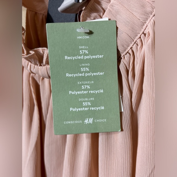 NWT H&M A-Line Chiffon Top - Picture 5 of 9